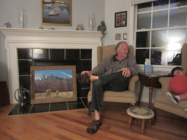 101218 Bob framed the painting and delivered with Sufi.JPG